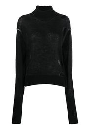 MM6 Maison Margiela high neck jumper - Schwarz