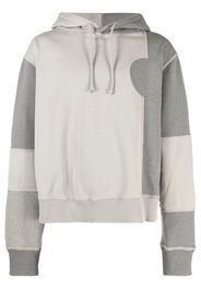 MM6 Maison Margiela patchwork drawstring cotton hoodie - Nude