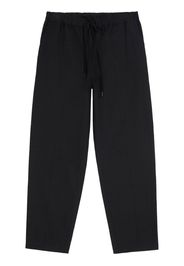 MM6 Maison Margiela drawstring-waistband straight-leg trousers - Schwarz