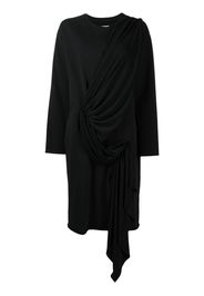 MM6 Maison Margiela Drapiertes Pulloverkleid - Schwarz