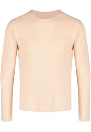 MM6 Maison Margiela logo-print long-sleeved T-shirt - Nude