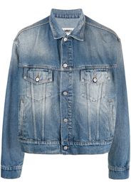 MM6 Maison Margiela fade effect denim jacket - Blau