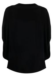 MM6 Maison Margiela mock-neck flared blouse - Schwarz