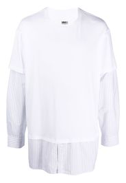 MM6 Maison Margiela layered long-sleeved T-shirt - Weiß