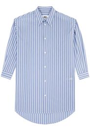 MM6 Maison Margiela striped cotton shirt dress - Blau