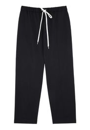 MM6 Maison Margiela drawstring-waistband drop-crotch trousers - Schwarz