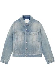 MM6 Maison Margiela single-stitch logo denim jacket - Blau