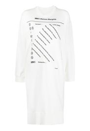 MM6 Maison Margiela logo print sweatshirt dress - Weiß