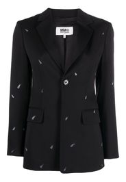 MM6 Maison Margiela paint-splatter tailored blazer - Schwarz