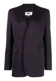 MM6 Maison Margiela raw-edge V-neck blazer - Blau