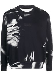 MM6 Maison Margiela logo-print cotton sweatshirt - Schwarz