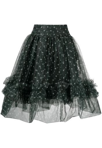 Molly Goddard Bonnie polka dot tulle midi skirt - Schwarz