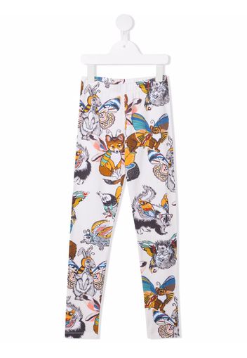 Molo Leggings mit Tiere-Print - Nude