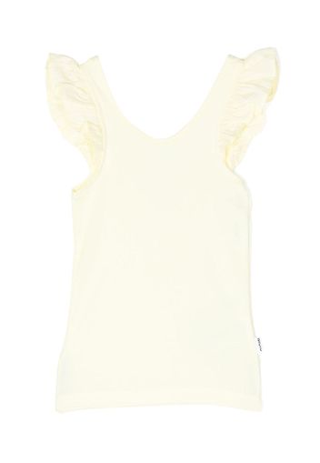 Molo ruffled sleeveless top - Gelb