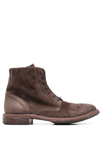 Moma lace-up detail leather boots - Braun