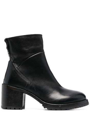 Moma 80mm heeled leather ankle boots - Schwarz