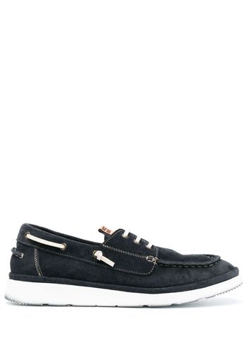 Moma leather boat shoes - Blau