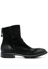 Moma distressed-effect ankle boots - Schwarz