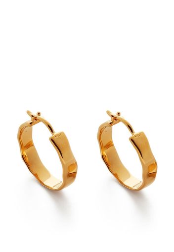 Monica Vinader Siren Muse wave hoop earrings - Gold