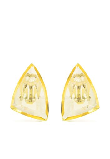 Monies oversized crystal earrings - Gelb