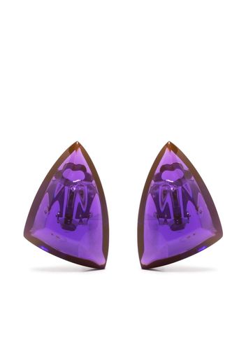 Monies oversized crystal-embellished earrings - Violett