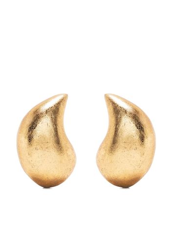 Monies sculptural metallic wood earrings - Gold