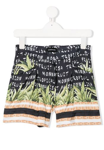 Monnalisa Shorts mit grafischem Print - Schwarz