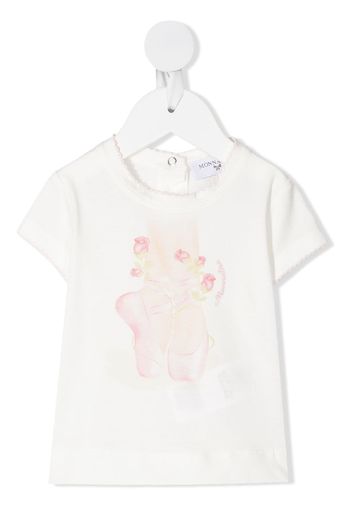 Monnalisa T-Shirt mit Teddy-Print - Weiß VW6294 Monnalisa T-Shirt mit Teddy-Print - Weiß VW6294