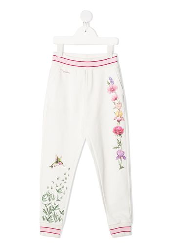 Monnalisa TEEN Jogginghose mit Blumen-Print - Weiß