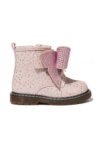 Monnalisa Stiefel mit Schleife - Rosa