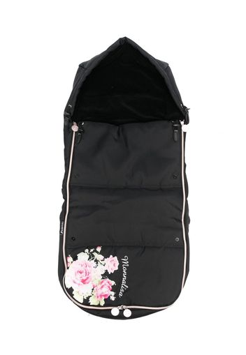 Monnalisa floral-print sleep bag - Schwarz