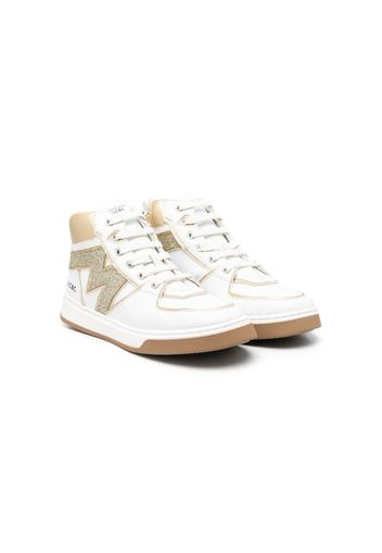 Monnalisa High-Top-Sneakers mit Logo-Patch - Weiß