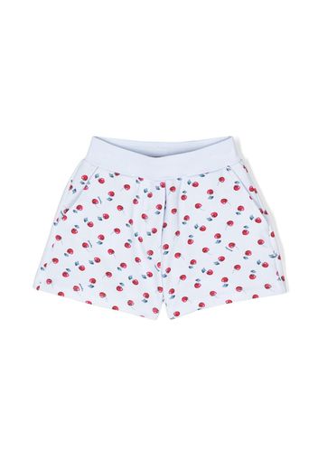 Monnalisa Shorts mit Kirschen-Print - Blau