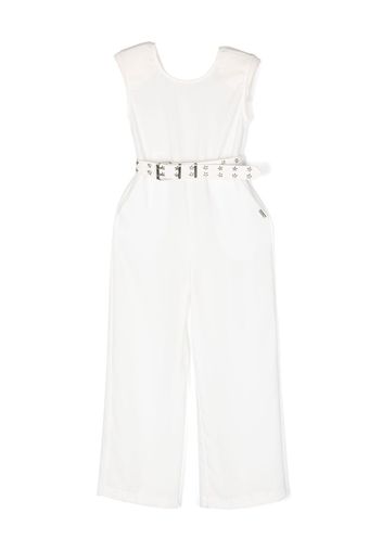 Monnalisa Jumpsuit mit Sterndetail - Weiß