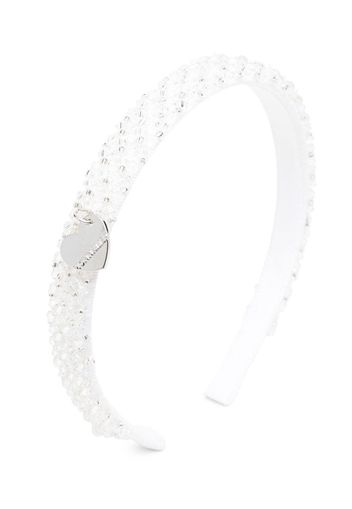 Monnalisa crystal-embellished headband - Weiß