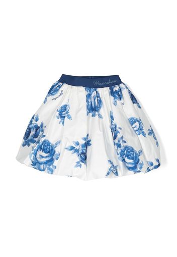 Monnalisa floral-print cotton skirt - Weiß