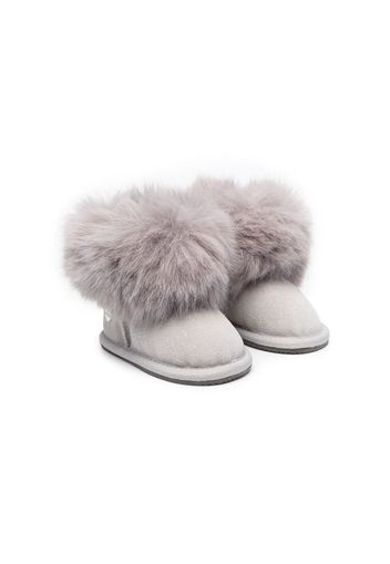 Monnalisa Stiefeletten mit Faux Fur - Grau