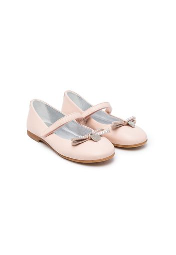 Monnalisa bow-detail ballerina shoes - Rosa