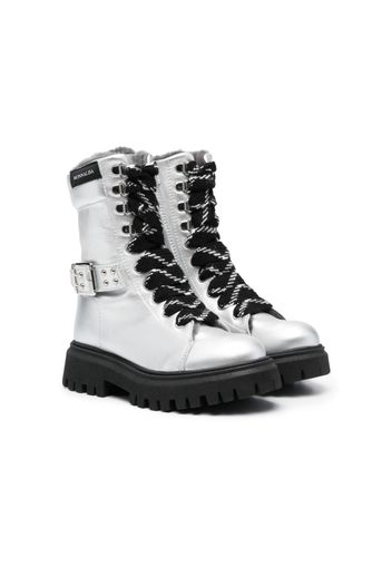 Monnalisa Stiefeletten in Metallic-Optik - Silber