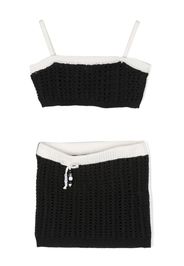 Monnalisa two-piece knit set - Schwarz