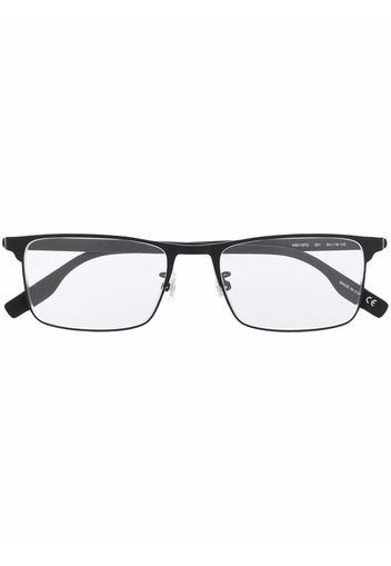 Montblanc matte-effect rectangle-frame glasses - Schwarz