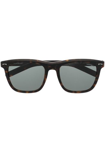 Montblanc tortoiseshell square-frame sunglasses - Braun