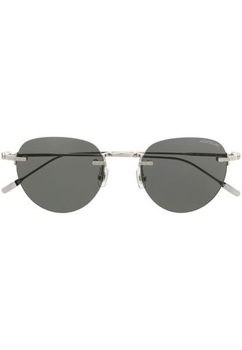 Montblanc round-frame sunglasses - Silber