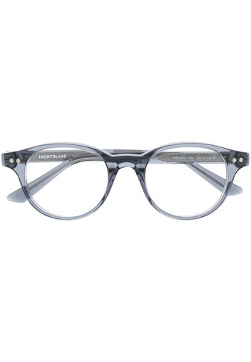Montblanc Transparente Brille mit rundem Gestell - Grau