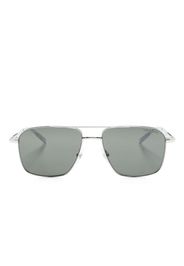 Montblanc logo-plaque square-frame sunglasses - Silber