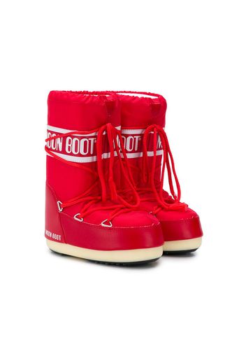 Moon Boot Kids Schneestiefel mit Logo-Print - Rot