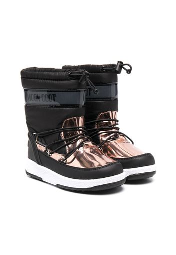 Moon Boot Kids Schneestiefel im Metallic-Look - Schwarz