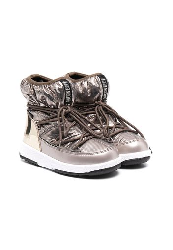 Moon Boot Kids Schneestiefel im Metallic-Look - Silber