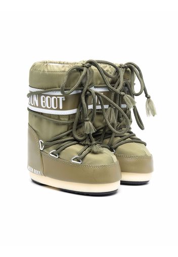 Moon Boot Kids Schneestiefel mit Logo-Print - Grün