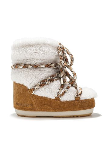 Moon Boot Kids Stiefeletten mit Shearling-Besatz - Braun